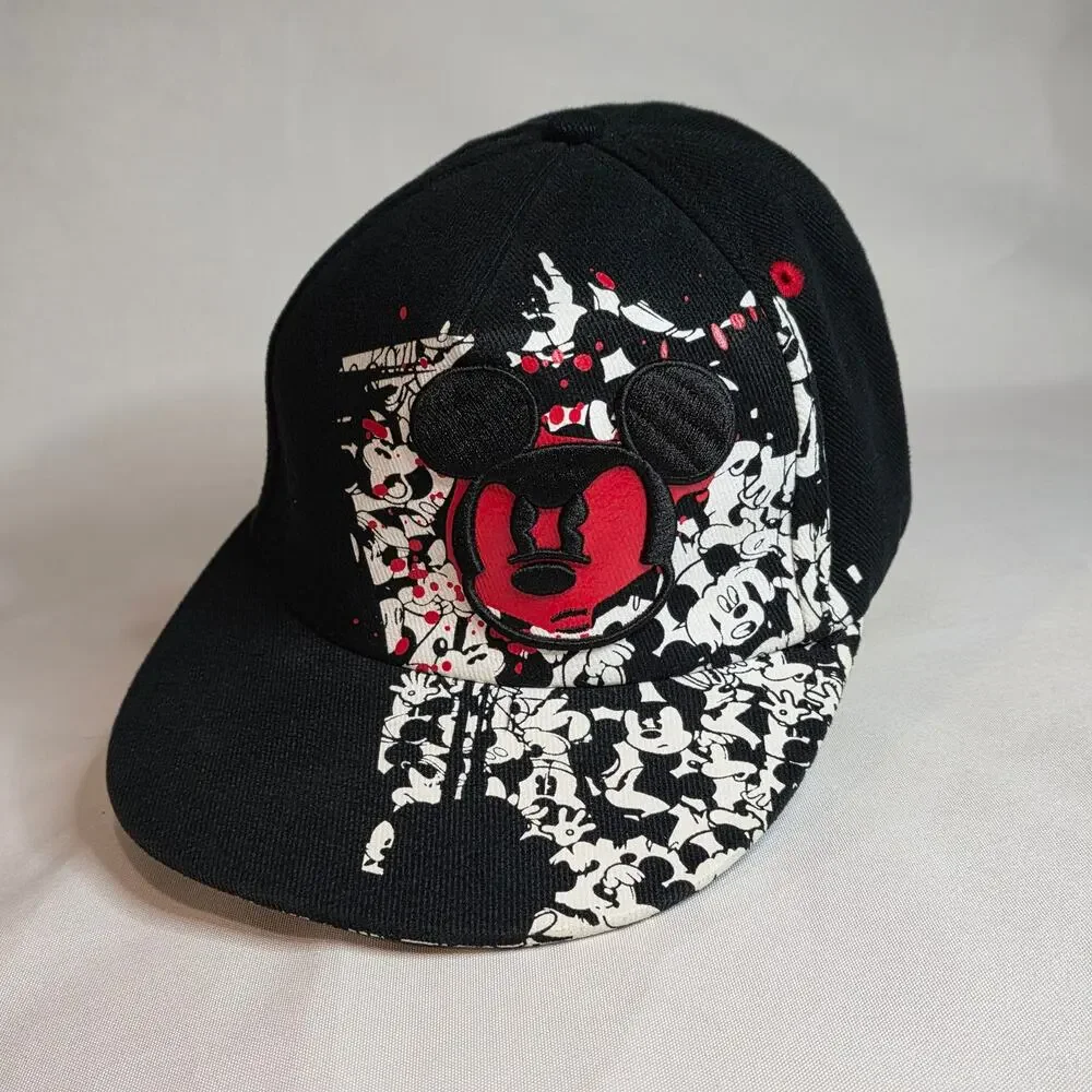 Youth 54-57cm Disney Parks Cap Hat Mickey Mouse Black Red White